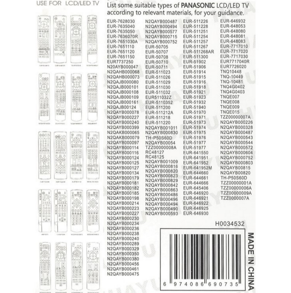 Пульт для PANASONIC универсальный RM-D920+ ClickPdu