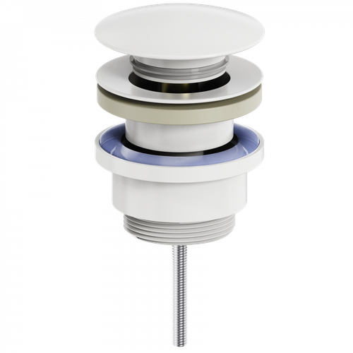 Донный клапан для раковины 1 1/4 WONZON & WOGHAND, Белый матовый (WW-88SS07-MW)