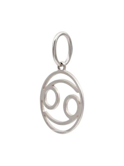 Подвеска Знак зодиака Рак из серебра, вид сбоку