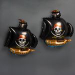 Шар (15"/38 см) Мини-фигура, Пиратский корабль, Черный