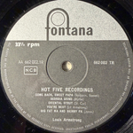 Louis Armstrong ‎– Hot Five Recordings (Голландия) 10" Т