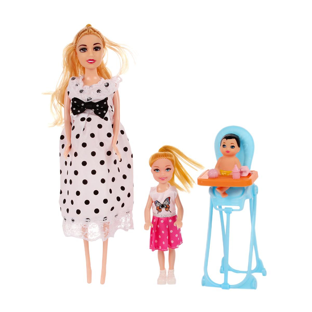 Кукла тип Модель беременная с детьми, коробка 3377-311