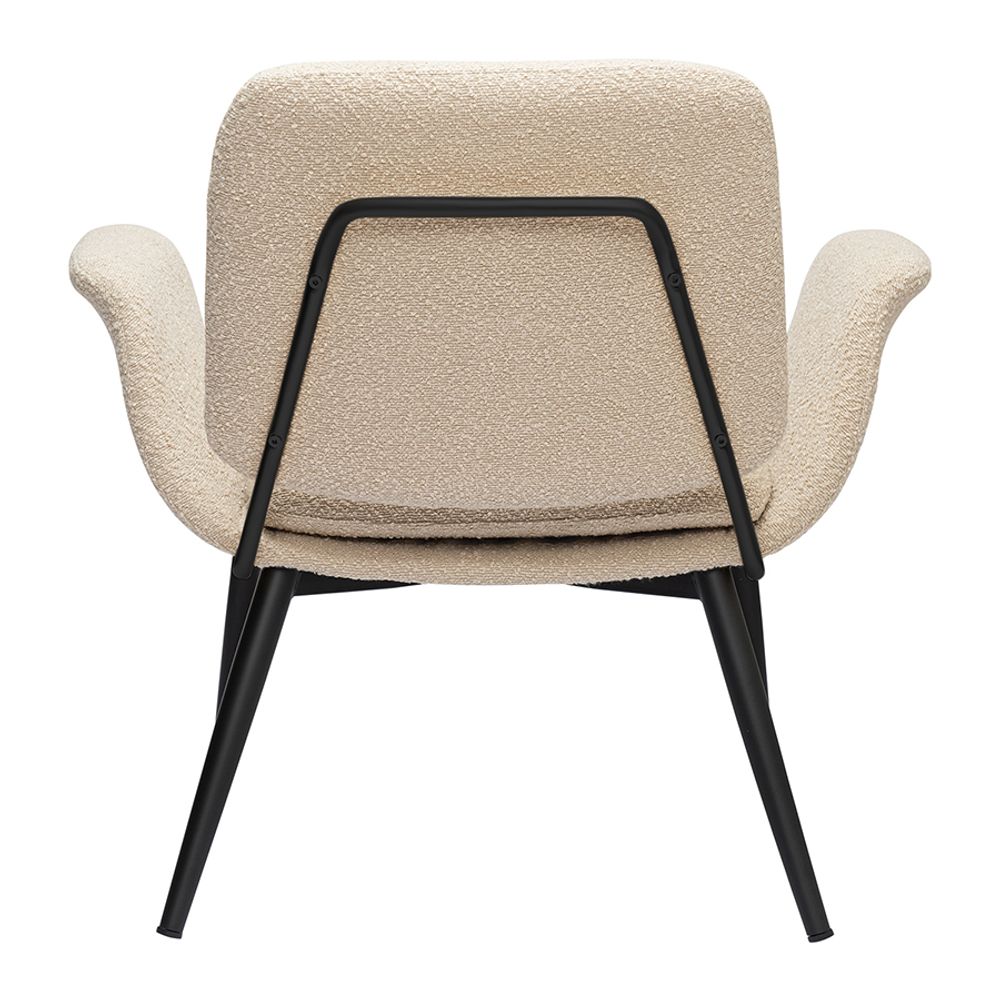 Лаунж-кресло Hilde, букле, серо-бежевое