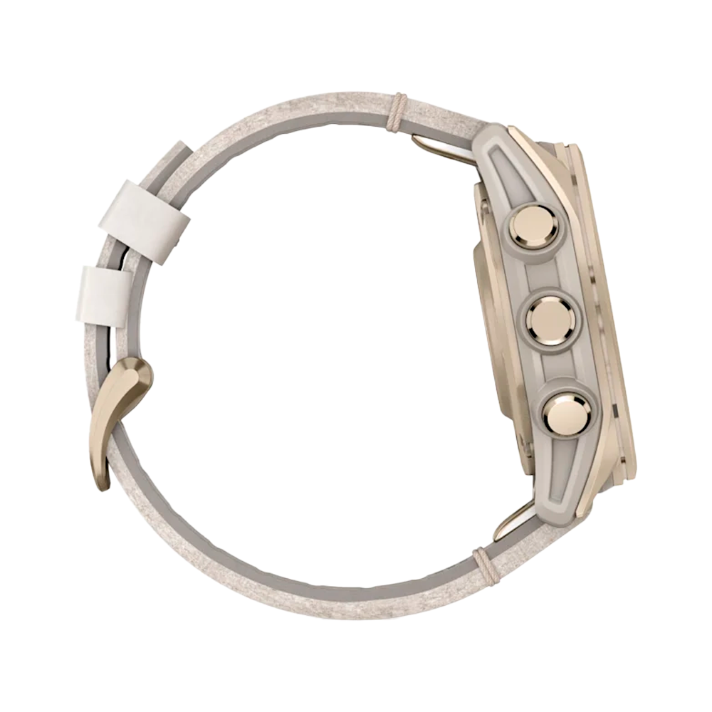Умные часы Garmin Fenix 8, 43мм, Amoled Sapphire Soft Gold Leather (010-02903-40)