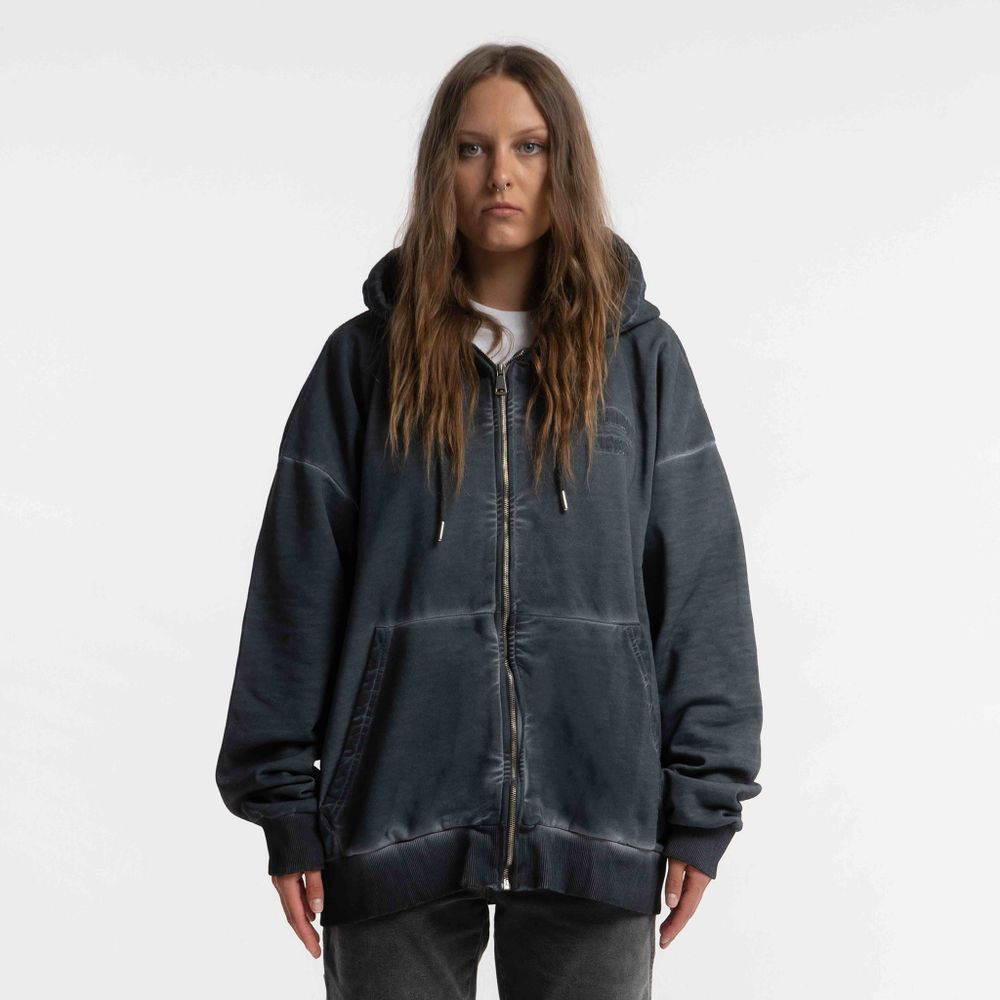 Худи Dissident Zip DDesigns in Garment Dyed Concrete