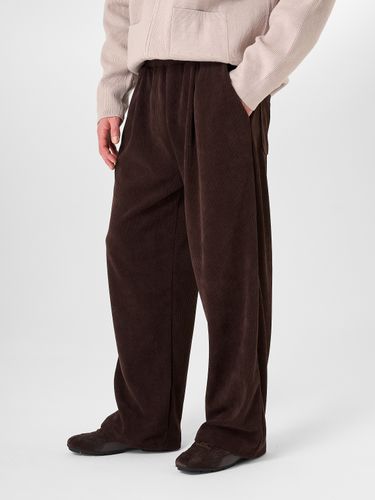 Шоколадные велюровые брюки LEROY