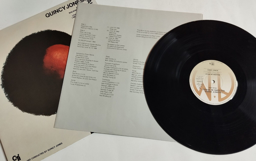 Винтажная виниловая пластинка LP Quincy Jones Walking In Space (Japan 1977) (No Obi)