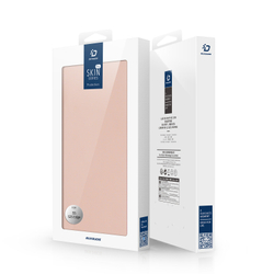 Чехол книжка из PU кожи розового цвета от Dux Ducis для смартфона Samsung Galaxy S25 Edge, серия Skin Pro Series Case