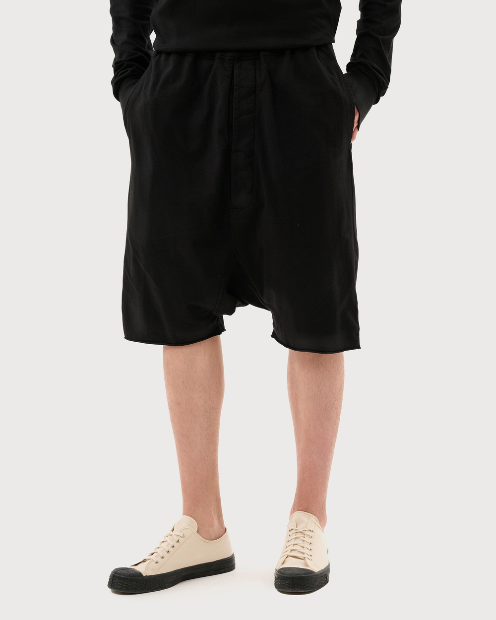 RICK OWENS DRKSHDW ШОРТЫ ЧЕРНЫЕ LIDO DRAWSTRING PODS