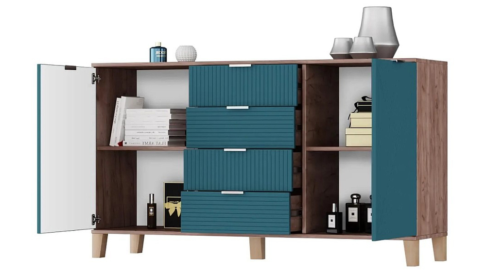 Комод Марвин 25 МДФ 140*40*80 см,    Фиеста