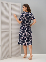 Халат Х-058/синий-розлистья