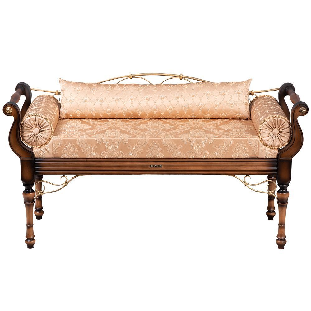 Банкетка Флоренция Премиум Орех(Д) Каледония Даймонд Мокка Амбер