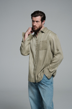 Рубашка | washed olive
