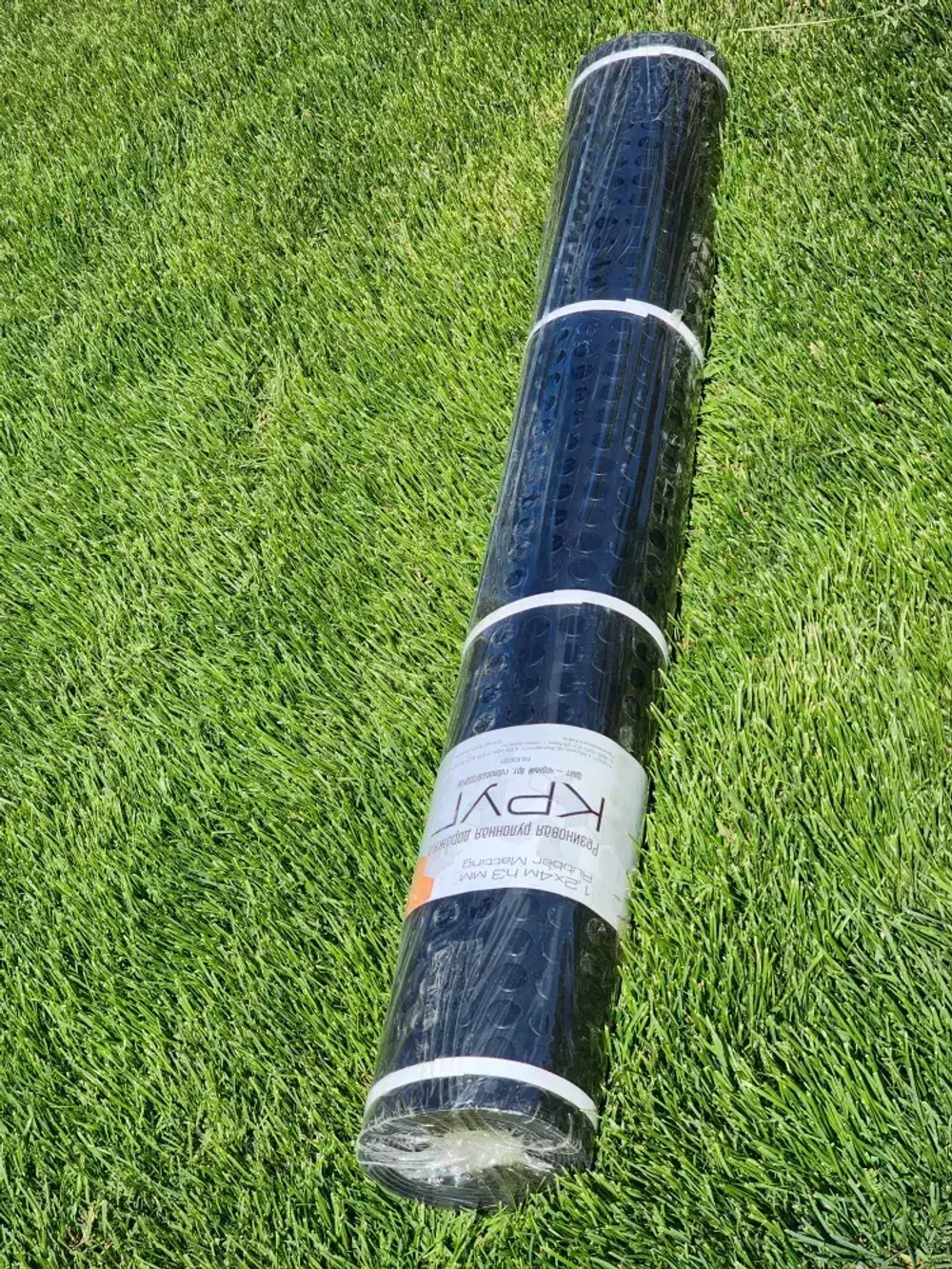 Резиновая рулонная дорожка Rubber Matting 1,2x4 м h3 мм "Круг" ("Монетка") (черная)