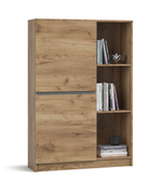 Шкаф-витрина Сплит Крафт табачный, Серый графит(последний экземпляр)