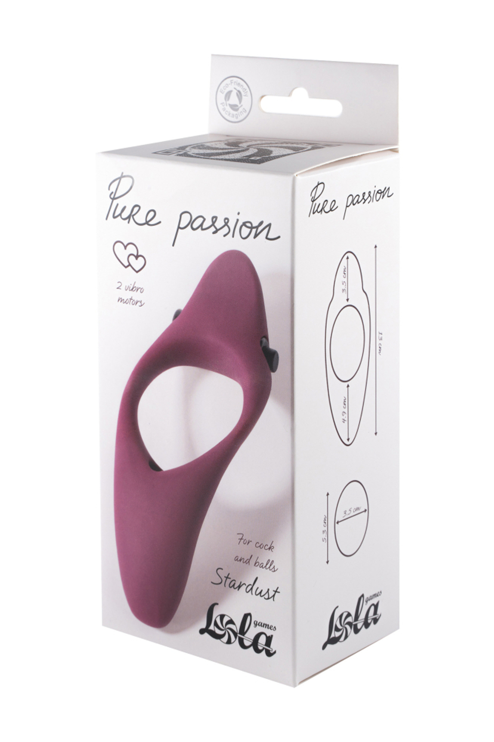 ЭРЕКЦИОННОЕ ВИБРОКОЛЬЦО PURE PASSION STARDUST WINE RED