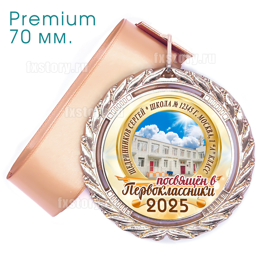 Медаль PREMIUM 70 мм. (F01). С фото.