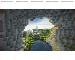 Фотообои флизелиновые 500х280см. на стену. Серия KIDS ARTDELUXE. Мир Майнкрафт. Обои дизайнерские, эксклюзивные для детской комнаты мальчика/девочки.