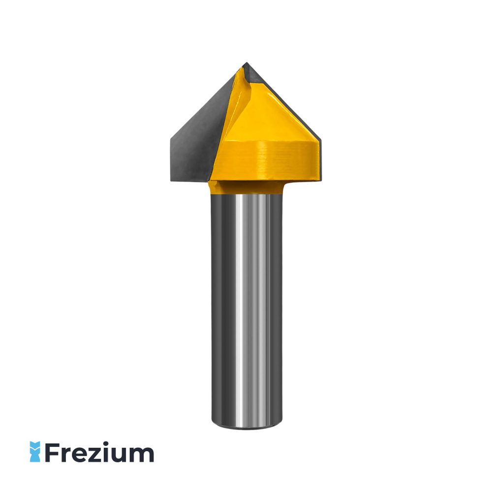 Пазовая V-образная фреза по дереву 19x12x16 90 градусов