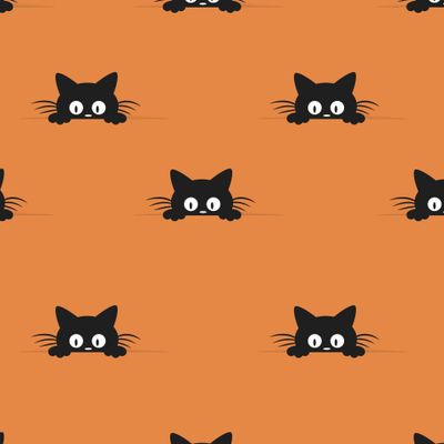 Котенок на оранжевом фоне