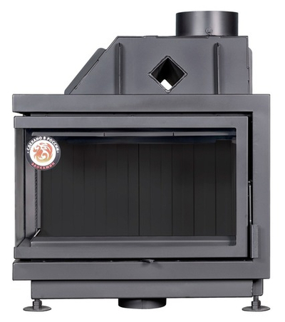 Каминная топка Альфа 700 LB два стекла левая черный шамот