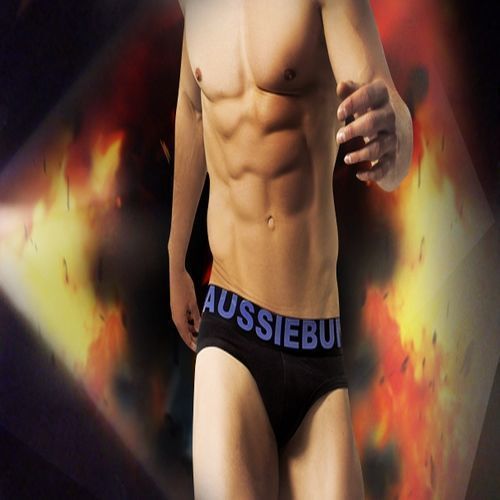 Мужские трусы брифы черные Aussiebum Flame Scorch Brief AB00264
