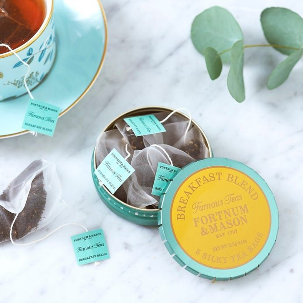 Fortnum and Mason Черный чай Breakfast Blend Pocket Tin в пакетиках, 5 штук по 12,5г