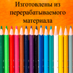 Карандаши цветные Deli "Enovation", 24 цвета, PS, картон