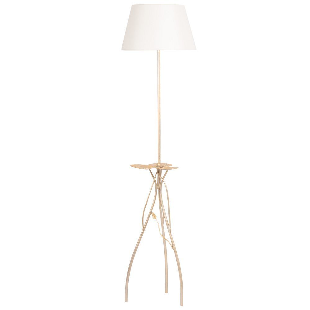 Светильник напольный торшер Нимфея с абажуром Сити-2 Кремовый