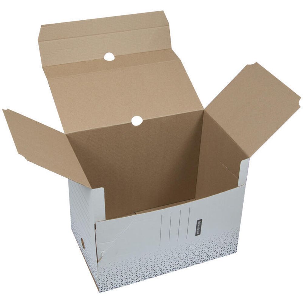 Короб архивный 200мм, гофрокартон, белый, Спейс