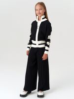 Кардиган для девочки на молнии в школу AT1070 черный