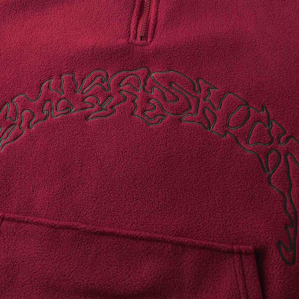 Толстовка Turbo fleece бордовая / темно-зеленая - фото 9