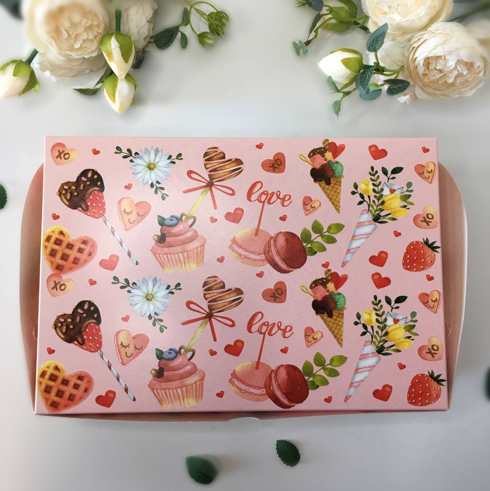 Упаковка для капкейков с окном Любимые сладости (6 ячеек ) 25*16*10 см