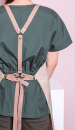 Фартук повара бежевый "Уловка" лямки беж