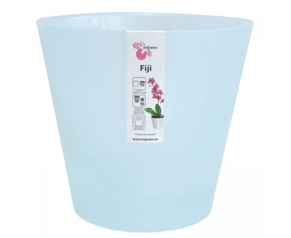 Горшок для цветов InGreen Фиджи Orchid для орхидей пластик белый перламутр d160мм объем 1.6л