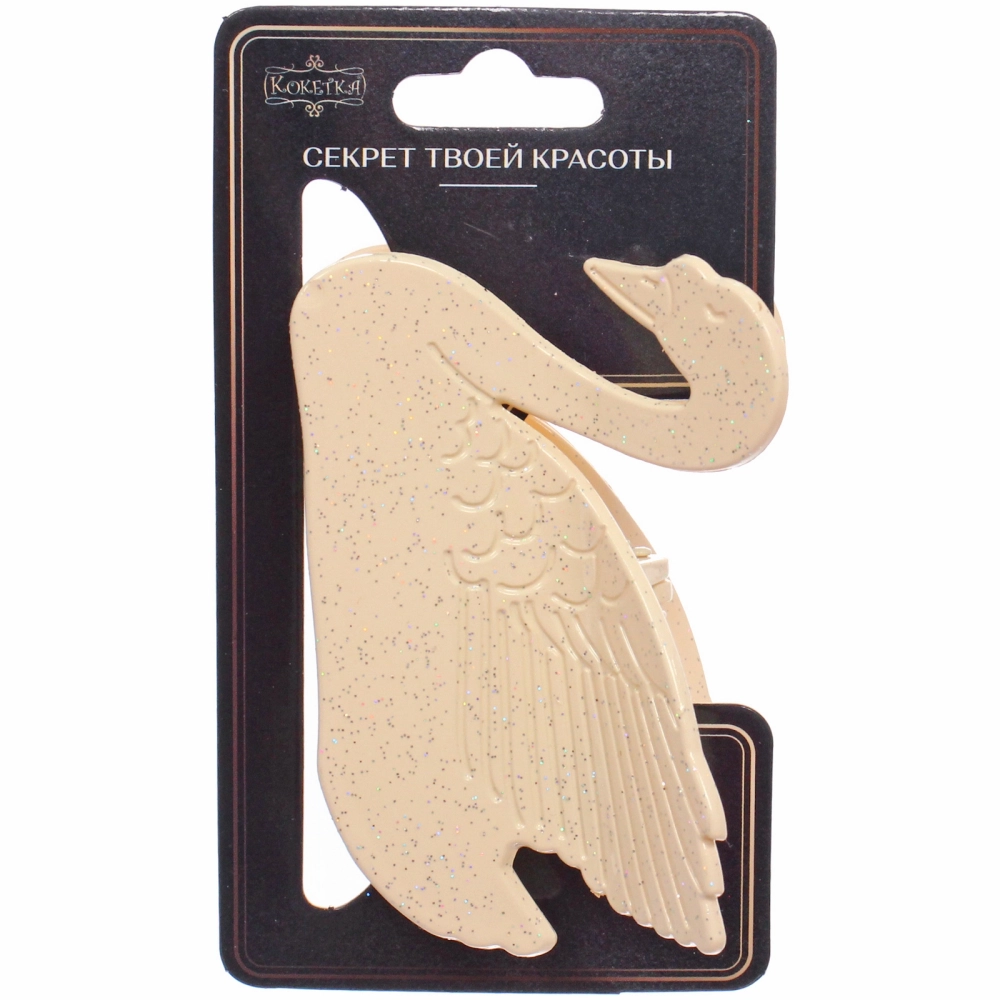 Заколка - краб для волос «AKS - VIENTO», микс 6 цветов, прямоугольник, 8*5,5см