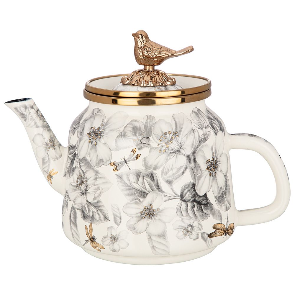 ЧАЙНИК ЭМАЛИРОВАННЫЙ LEFARD, СЕРИЯ ЯБЛОНЕВЫЙ САД, 1,0Л ПОДХОДИТ ДЛЯ ИНДУКЦИОН.ПЛИТ