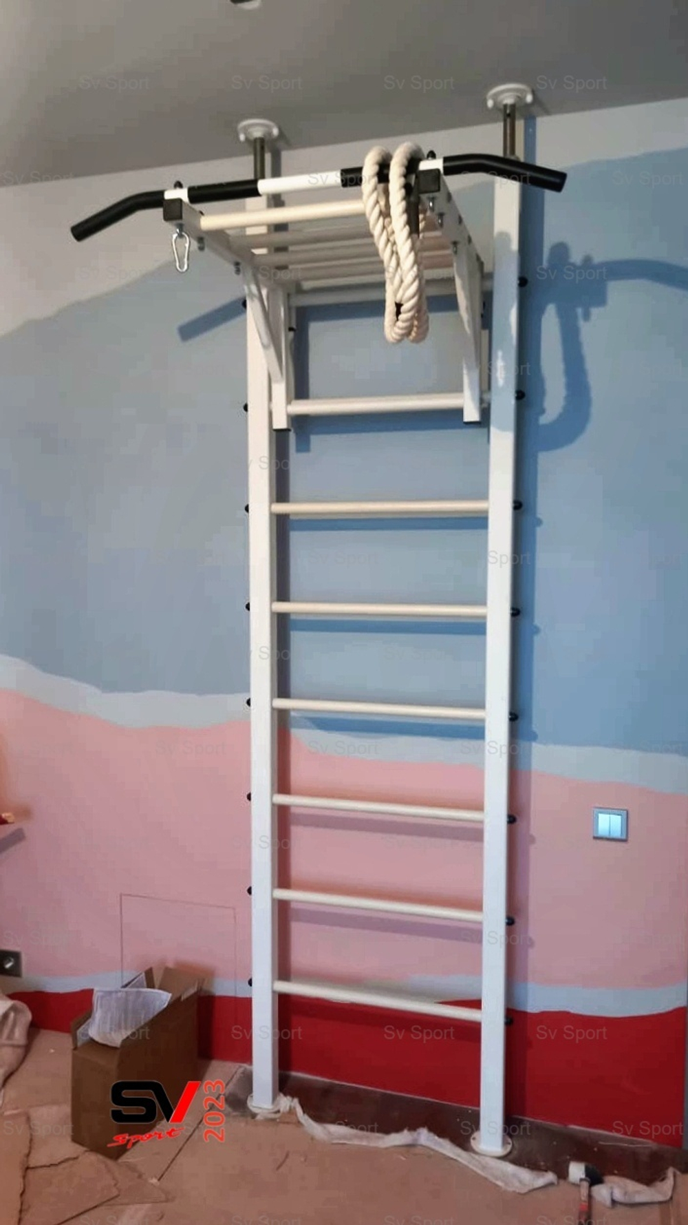 Монтаж шведской стенки Sv Sport враспор