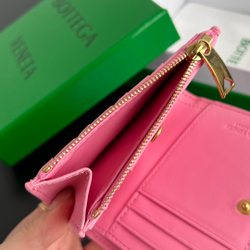 Bottega Veneta Small Intrecciato Bi-Fold Zip Wallet