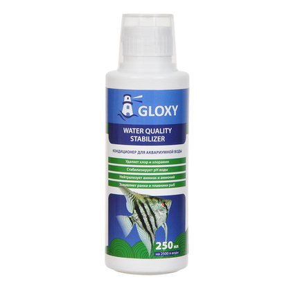 GLOXY Water Quality Stabilizer Кондиционер для подготовки воды, 250 мл на 2500 л