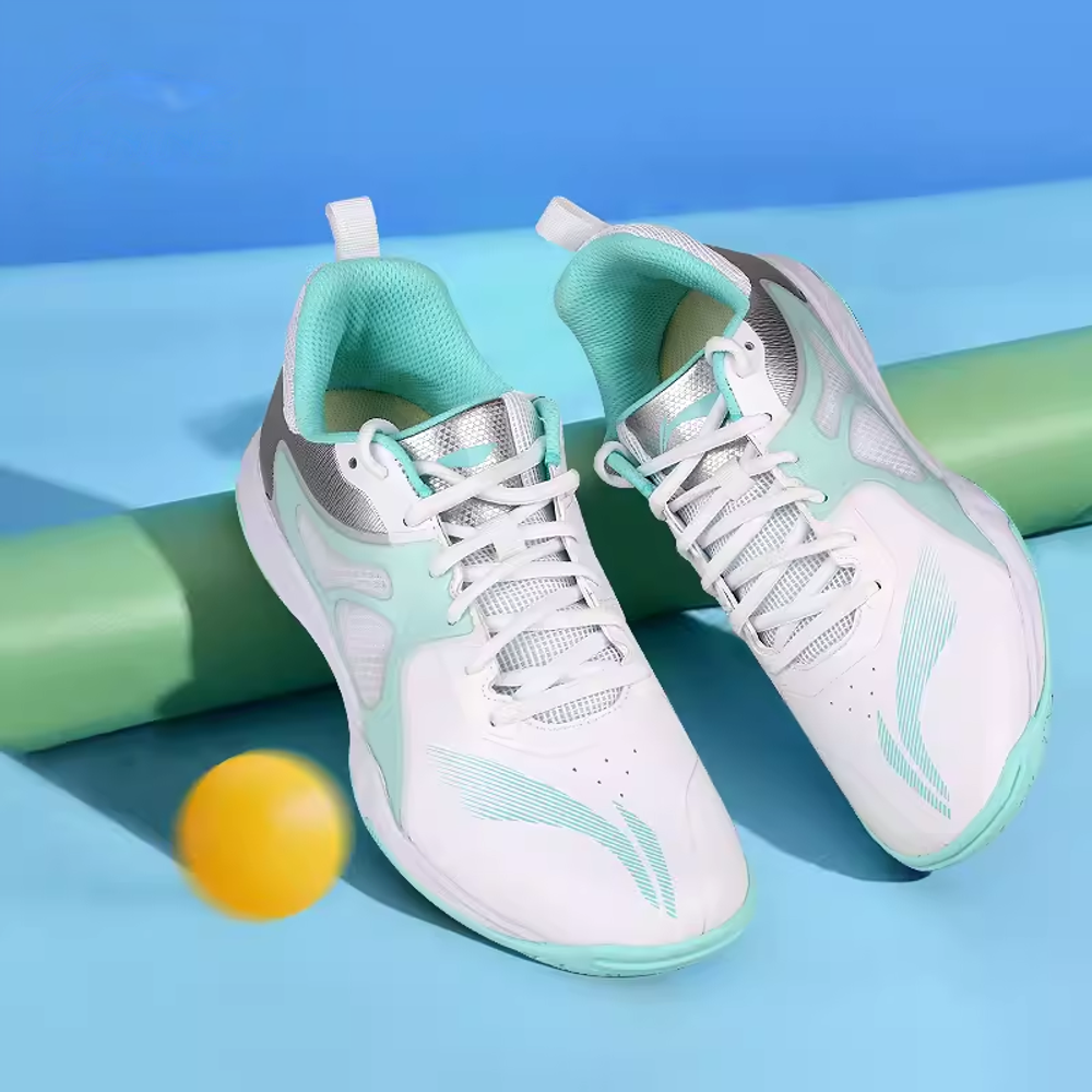 Li Ning Cushioning Abrasion Resistant Lightweight Low top Training Shoes Unisex White Silver