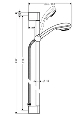 Душевой набор Hansgrohe 27766000 Crometta 85 Multi/Unica'Crometta 0,9 м