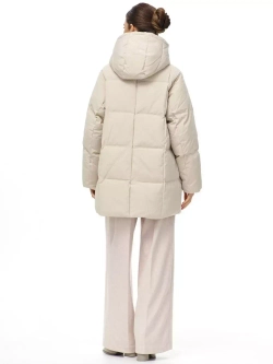 Пуховик с капюшоном зимний, белая, SilverFox