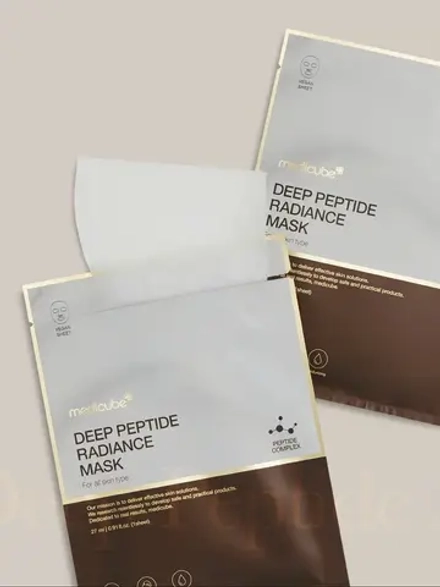 Medicube Омолаживающая тканевая маска с пептидами для сияния кожи Deep Peptide Radiance Mask 27 гр