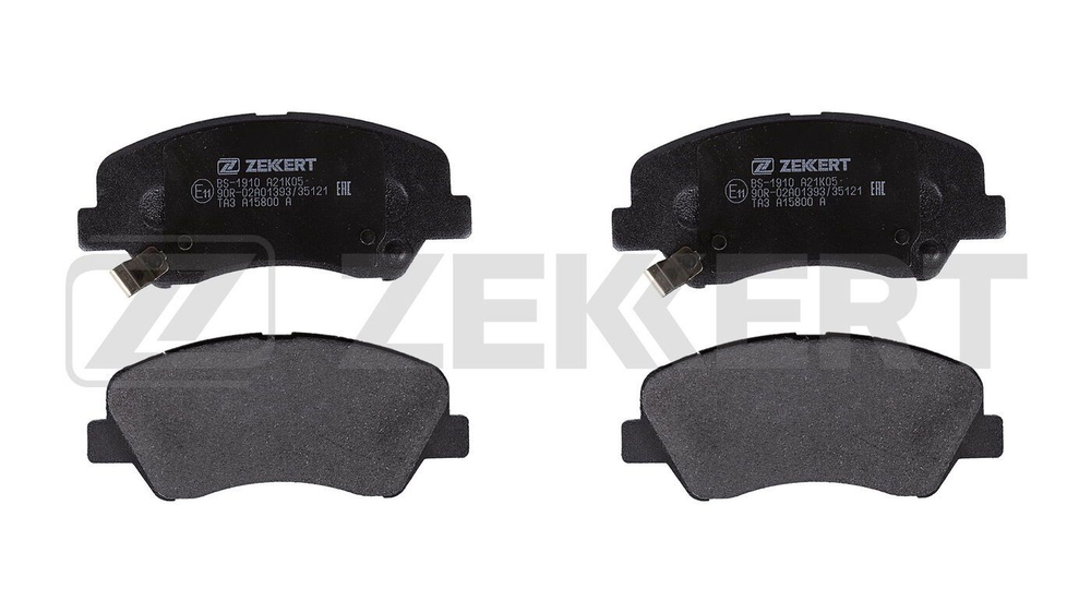 ZEKKERT BS1910 Колодки тормозные передние Hyundai Solaris IV 10-, Kia Rio III-IV 11- Hyundai Elantra V 11-, i30 I-II 11-, Veloster 11-, Kia Cerato III 13-, GEELY FE-3, ATLAS Atlas Pro NL-3B