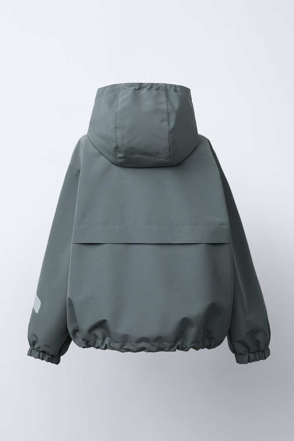 ZARA КУРТКА С НАДПИСЬЮ WATER REPELLENT, СТАЛЬНОЙ