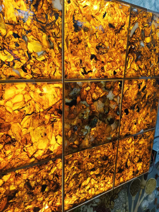 Пресс-плитка из янтаря для бани и парных