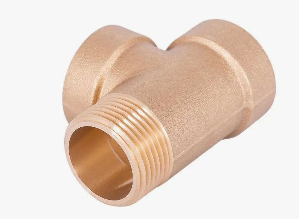 Тройник латунный 3WAY (3 ходовой 70 мм, 1", вн. - вн. - нар.)