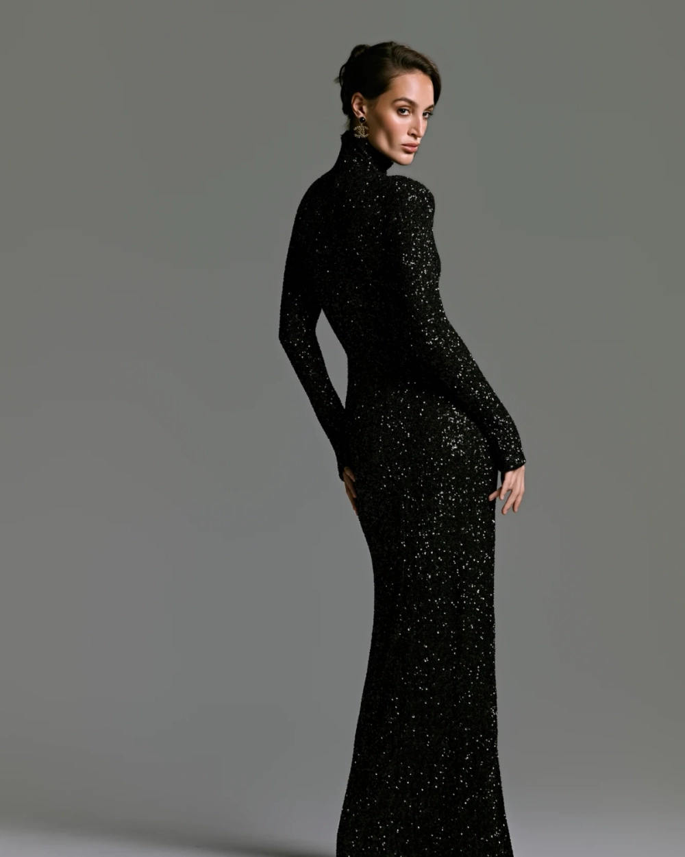 Платье макси Nova, Черный