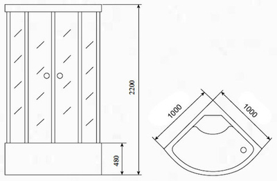 Душевая кабина Timo T-7700